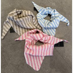 QNUZ STRIPED KNITTED SCARFT