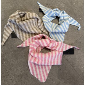 QNUZ STRIPED KNITTED SCARFT