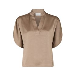 NEO NOIR ANELLE HEAVEY SATEEN BLOUS