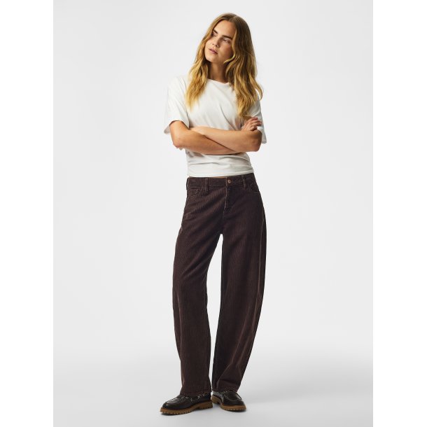 PCAIA BARREL CORDUROY PANTS 