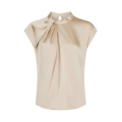 NEO NOIR FLEUR DRAPY SATIN BLOUSE