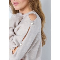 CO`COUTURE ROWAN PEARL SLEEVE KNIT