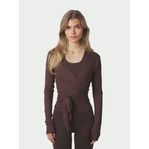 NEO NOIR NIA JERSEY WRAP BLOUSE