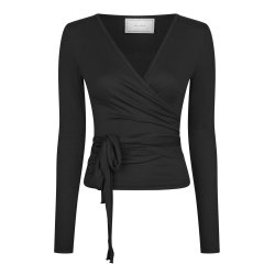 NEO NOIR NIA JERSEY WRAP BLOUSE