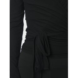 NEO NOIR NIA JERSEY WRAP BLOUSE