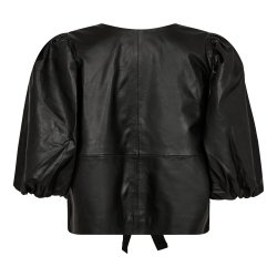 CO`COUTURE PHOEBE LEATHER BLOUSE  