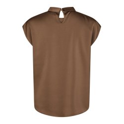 NEO NOIR FLEUR DRAPY SATIN BLOUSE