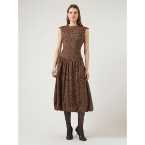 YASKRISSI BUBBLE HEM LONG DRESS 