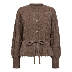 CO`COUTURE ROW CABLE TIE CARDIGAN