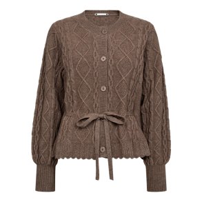 CO`COUTURE ROW CABLE TIE CARDIGAN