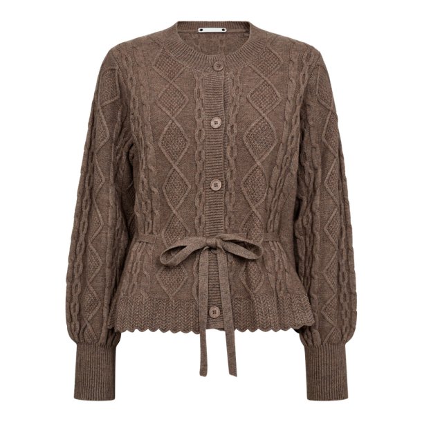 CO`COUTURE ROW CABLE TIE CARDIGAN
