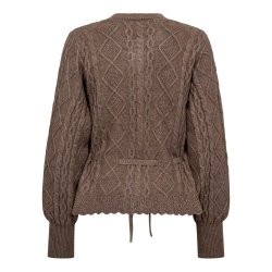 CO`COUTURE ROW CABLE TIE CARDIGAN