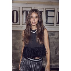 CO`COUTURE ADNA FEATHER TOP