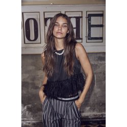 CO`COUTURE ADNA FEATHER TOP