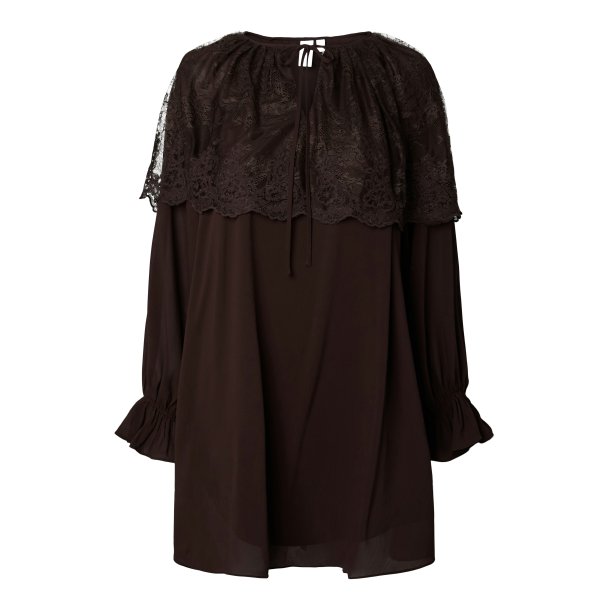 YASESTHER LACE CAPE DRESS 
