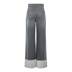 PCPIL STRAIGHT FOLD UP DENIM JEANS