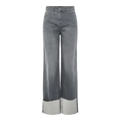 PCPIL STRAIGHT FOLD UP DENIM JEANS