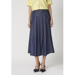 CO`COUTURE ANYA DENIM PLEAT SKIRT