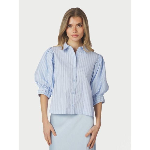 NEO NOIR ETTA STRIPE STONE SHIRT