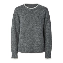 PCIVY O-NECK CONTRAST KNIT 