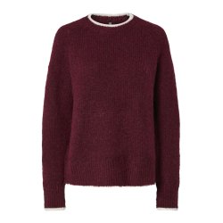PCIVY O-NECK CONTRAST KNIT 