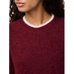 PCIVY O-NECK CONTRAST KNIT 