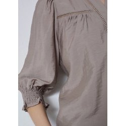 CO`COUTURE CALLUM LACE PUFF V-SHIRT