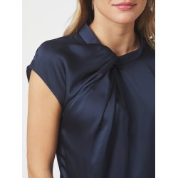 NEO NOIR FLEUR DRAPY SATIN BLOUSE