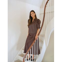 NEO NOIR ROELLA HEAVY SATEEN BLOUSE