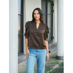 NEO NOIR ROELLA HEAVY SATEEN BLOUSE