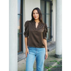 NEO NOIR ROELLA HEAVY SATEEN BLOUSE