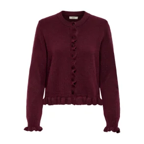 JDYLETTY O-NECK FRILL CARDIGAN