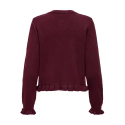 JDYLETTY O-NECK FRILL CARDIGAN