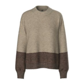 PCIVY O-NECK COLOR BLOCK KNIT