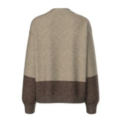 PCIVY O-NECK COLOR BLOCK KNIT