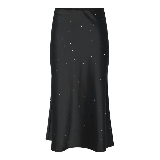 YASPELLA RHINESTONE MIDI SKIR